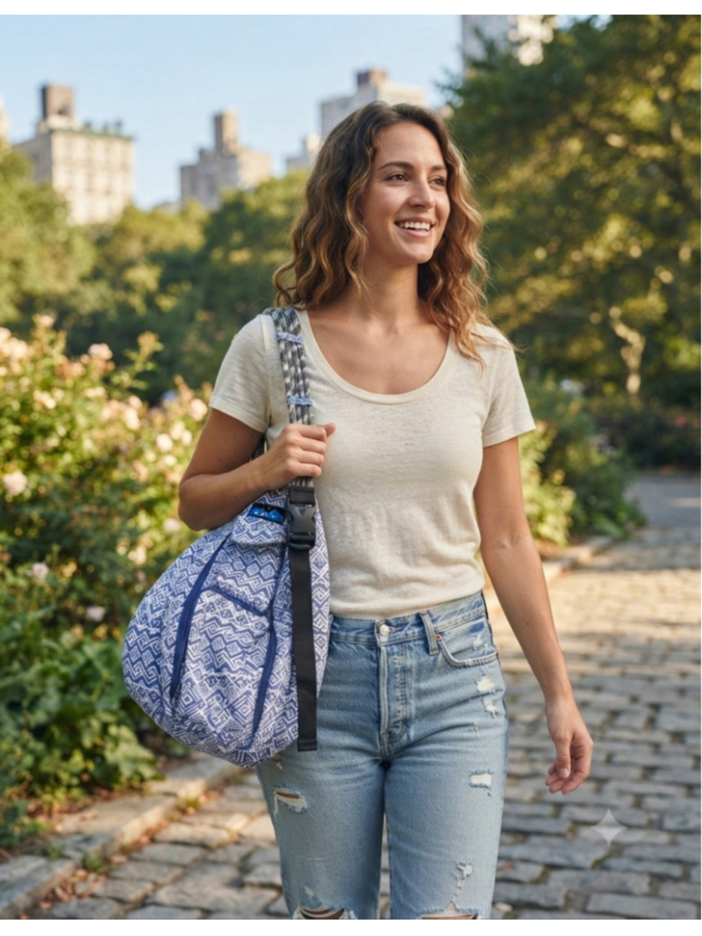 KAVU Rope Sling Crossbody Bag -"Purple Quilt" hiking backpack - Picture 4 of 5